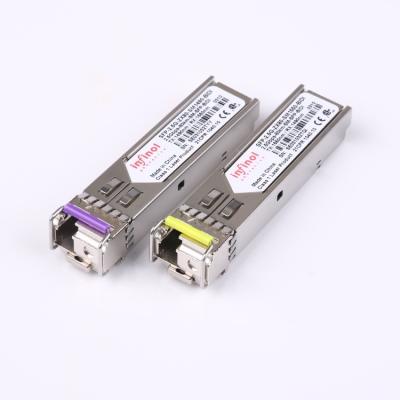 China Data Center 2.5G SFP BIDI Single Mode Single Fiber LC Interface Transceiver 1490/1550nm 80km for sale