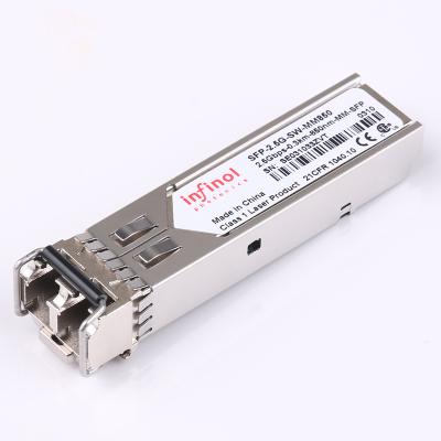 China Data Center 2.5G SFP 850nm 0.5KM Dual-Fiber Dual-LC Multimode Interface Optical Transceiver for sale