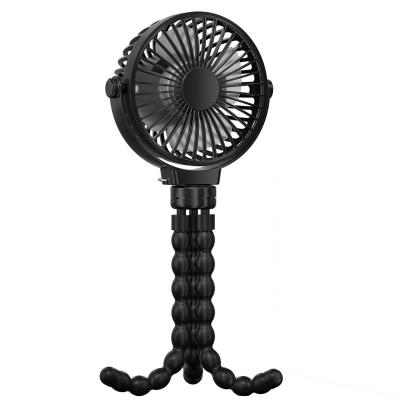 China Hotel Brushless Motor USB Rechargeable Portable Flexible Tripod Clip Fan Baby Stroller Fan for sale