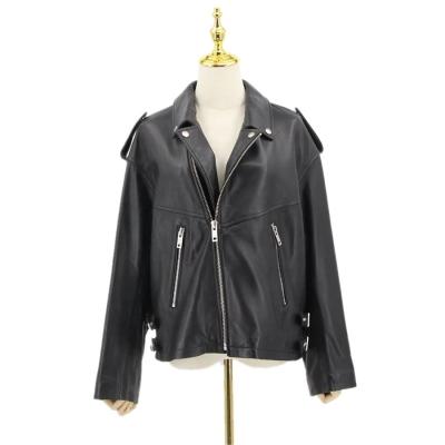 China New Arrival CX-L-03 Breathable Hot Sale Fashion Real Leather Jacket Women Genuine Leather Coat for sale