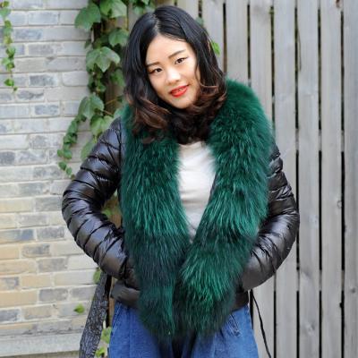 China CX-G-A-53B Wholesale Breathable Warm Short Women's Large Fur Collar Nice Down Jacket For Winter for sale