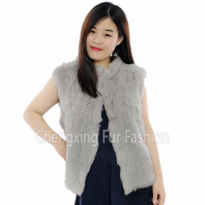 China CX-G-B-99N Unusual Breathable Plus Size Rabbit Fur Vest Womens Long Fur Vest for sale