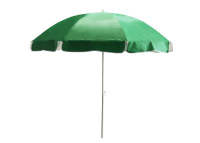 China Metal Tips Portable Beach Umbrella Manual Open Close Polyester Fabric for sale