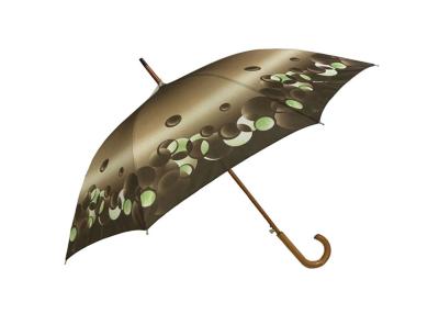 China Do guarda-chuva de madeira da vara do poliéster de 8 painéis design floral protetor uv do Pongee à venda