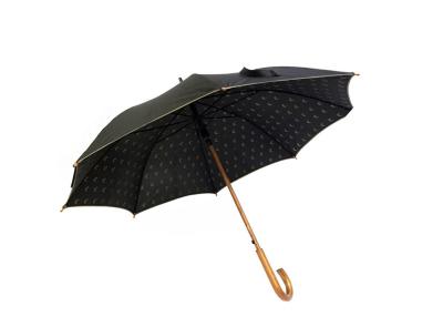 China Strong Frame Wooden Handle Umbrella Lightweight Easy To Use Classic Look for sale