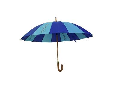 China J Shape Wooden Stick Umbrella , Raines Umbrella Wooden Handle  Black  Shaft for sale