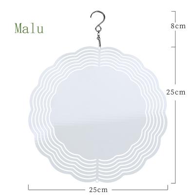 China Gift Christmas 10 inch 8 inch Ornament Pendant Hanging Decorative Wholesale Metal Wind Spinners Sublimation Spinner for sale