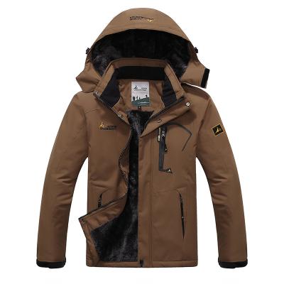 China Hooded Winter Anorak Jacket Men Fleece Casual Thick Warm Windproof Hooded Jackets Waterproof Coat Raincoat for sale