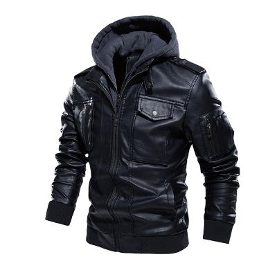 China EU Size Men's Tactical Bomber Winter Military Windproof Jacket ReFire Speed ​​ReFire Motorcycle Hoodie PU Leather Jacket Thick Warm Casual Coats for sale