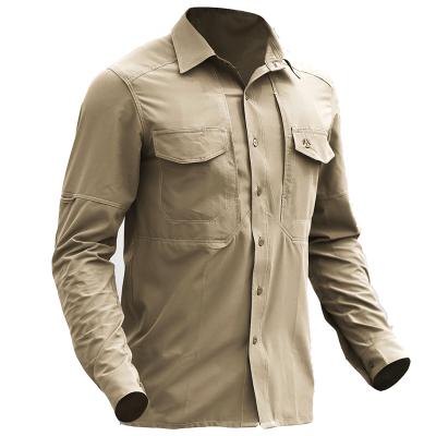 China Multi Pockets Shirt Men Army Shirt Spring Tactical Stretch Shirt Breathable Summer Lightweight QUICK DRY Military for sale