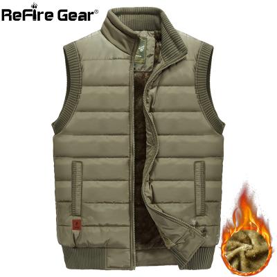 China Breathable ReFire Gear Winter Warm Down Vest Jacket Men Casual Shearling Cotton Padded Vest Coats Military Fish Vests Photography Vests for sale