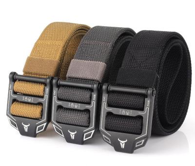 China Casual Military Equipment Tactical Belt Men HIT US Soldiers Metal Buckle Durable Belt Heavy Duty Nylon Waist Belt 3.8cm for sale