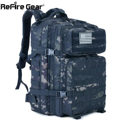 China Refire Waterproof Gear Backpack 45L Large Capacity Molle Army Assault Military Tactical Backpack Bag Waterproof Casual Gyms Travel Bags for sale