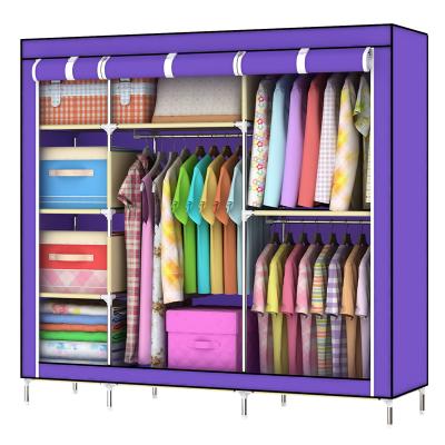 China 1603 Non-Woven Plastic Portable Kids Wardrobe Closet Home Oxford Cloth Storage Organization Eco-friendly for sale