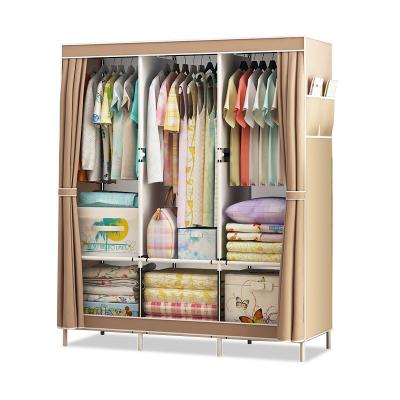 China Collapsible Cheap Folding Closet Fabric Wardrobe For Bedroom Furniture for sale