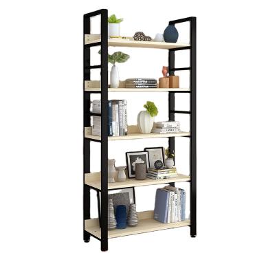 China OEM Adjustable Furniture Factory Style (Height) Modern Bookshelf Vintage Wood and Metal Bookshelf MDF Material Thick Wooden Book Shelves for Kids for sale