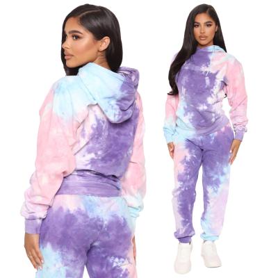 China Breathable Nightclub Suits Long Sleeve Top Pants Women Sets Two Piece Hoodie Jogging Sweatsuit Tracksuit for sale