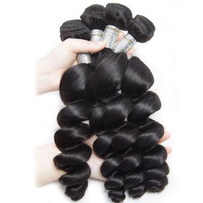 China Wholesale Factory Price Loose Wave Hair Loose Wave Cuticle Aligned Unprocessed Human Remy Hair Bundles 100% Hair Weft For Women for sale