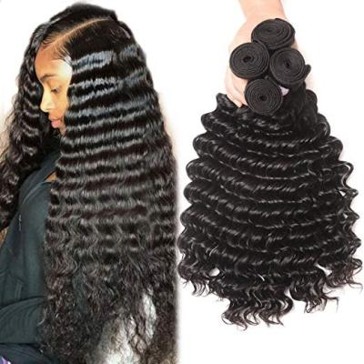 China Kinky Curl Deep Wave Hair Bundles Brazilian Hair Weave Bundles Curly Hair Extension Natural Color And Wavy Bundles for sale