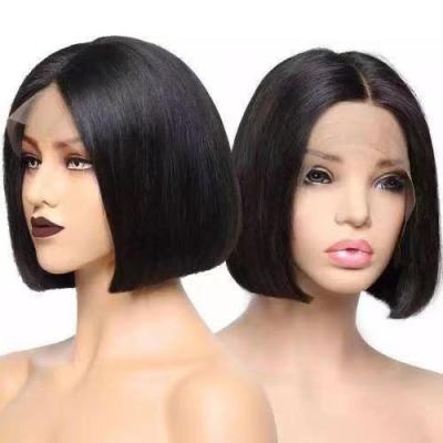 China Wholesale Body Wave Shortened Bob Wigs Human Hair Lace Front Wigs For Color Women Brazilian Virgin Hair Lace Front Wig for sale