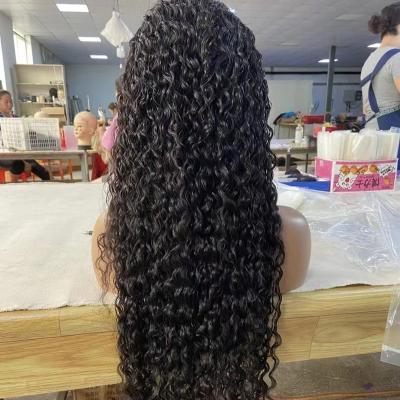 China Body Wave 13X4 13X6 HD Lace Wig Human Hair Water Wave Lace Front Wigs Brazilian Wet And Wavy Deep Curly Headband Lace Wave HD Wig for sale