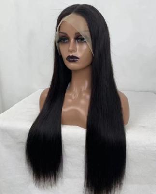 China Hot Selling Body Wave 13*4 Lace Front Wigs Pre Plucked With Baby Hair 150% Density Brazilian Silky Straight Wave Wigs For Black Women for sale