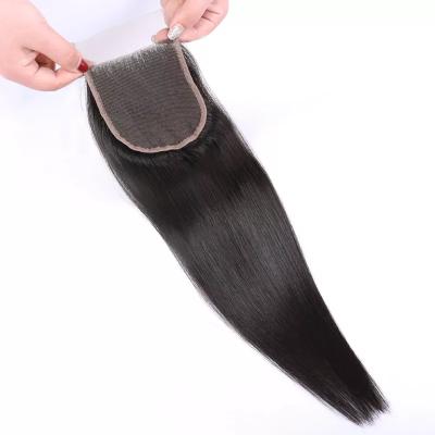 China Raw Virgin Human Hair Wholesalers Straight 4*4 Lace Closure Straight Wave Making Closure Wigs With Baby Hair for sale