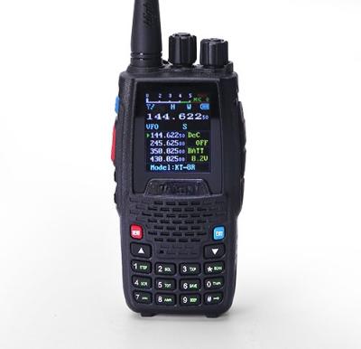 China Ham Radio Keyboard Two Way Long Distance Radio Band Flashlight 5W Quad Handheld Walkie Talkie for sale