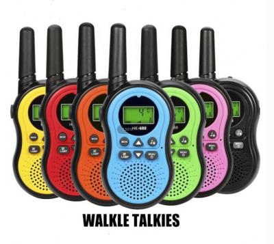 China PVC+ABS Walkie Talkies For Kids 22 Channels 2 Way Kid Radio Range Toy Gift 3 KMs Along With Backlit LCD Flashlight for sale