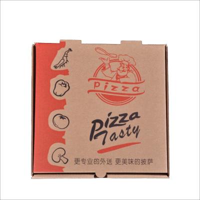 China Custom With LogoBblack Custom12 Printedcarton Boxkraft Whole Inch Cheap Corrugated Pizza Box From Materials Sale Manufacturer for sale