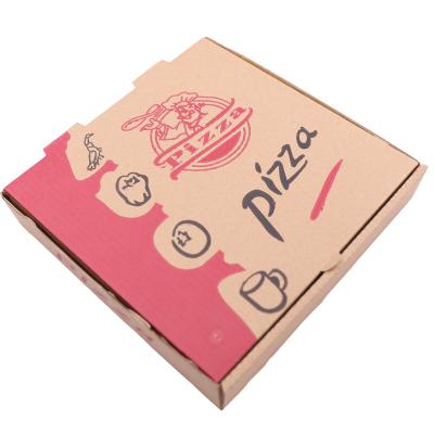 China Recycled Materials Wholesale Manufacturer Cheap Custom With Logo 12 Inch Corrugated Printed Cardboard Box With Handle 30X30 Pizza Box for sale