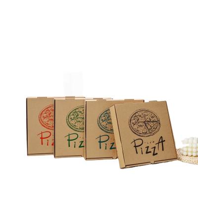 China Recycled Materials Food Grade Flute Corrugated Size Caja Para Pizza Design Cardboard Cardboard Custom Printed Pizza Box for sale