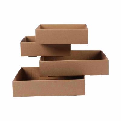 China Recycled Materials Turnover Cardboard Express Rectangular Flat Pack Cardboard Box Custom Printing Logo for sale