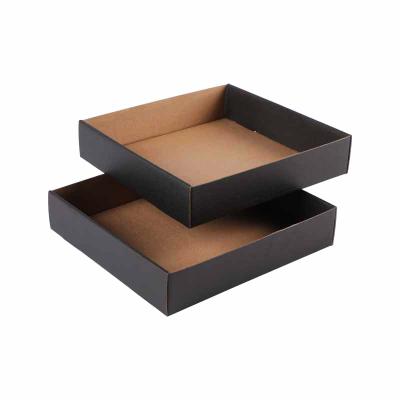 China Recycled Materials Solid Color Turnover Cardboard Clothes Packaging Custom Express Gift Box Small Packing Outer Rectangle for sale