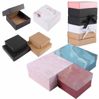 China Recycled Materials Wholesale 300gsm Professional Custom Recyclable Cardboard Stain Boutique High End Folding Gift Box for sale