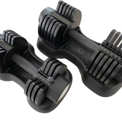 China Universal Wholesale Cheap Black Indoor Dumbbell 12.5kg And 20kg Gym Muscle Workout Adjustable for sale