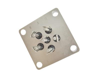 China 6-Core Bimetallic Nickel-Plated Double Welding Tab Sealed Terminal Block with 35A Max Operating Current for sale