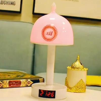 China Pray Method in 6 Languages ​​Furqan Azan Umbrella Desk Lamp Lamic Gift Muslim Ramadan Quran Player Touch Lamp Night Led Display Quran Gift Box for sale