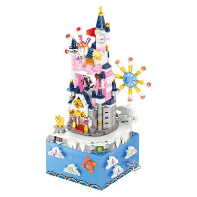 China The Building Block Toy QIZHILE Movie Disneyed Castle Music Box Toys For Children Giftbricks Educational For Children for sale