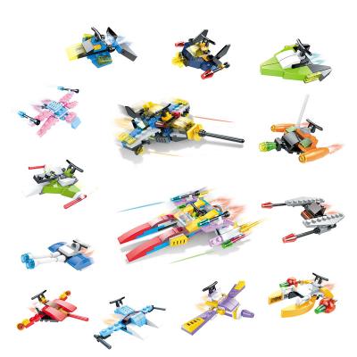 China Construction Toy Popular 12 IN 1 ABS Space Warfare Ship Building Block Educational Toys For Children for sale