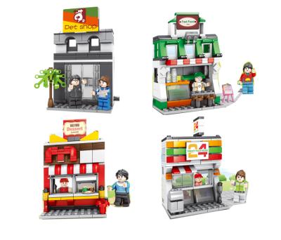 China Toy Customized Logo Style City Building Street Toys Building Blocks Children Diy Set Educational Toys for sale