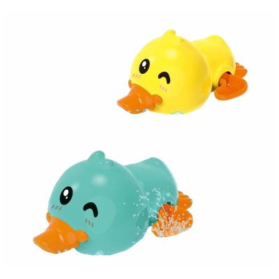 China Funny Plastic Baby Ninos de Para de nadador carro de pato de TOY Juguete de bano de BAIN swimming cute duck amphibious car hot sale toy for sale