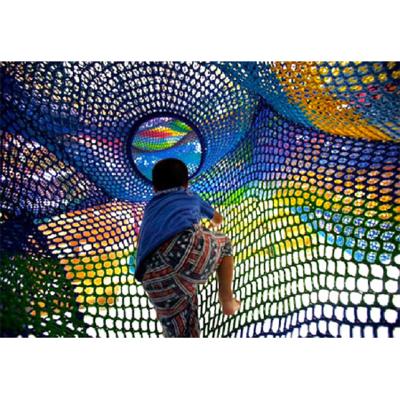 China Hot Sale 100% Polyester Climbing Steel Frame Nets Children Kids Crochet Playgrounds Nylon Rope Net for sale