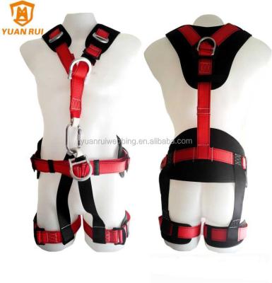 China High Tenacity 6 Point Construction Full Body Seat Belt Harness Adjustable for sale