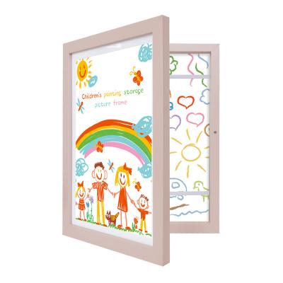 China Frame Decorative Kids Photo Rose Wooden Artwork Picture Frame in Multi-size Kids Picture Frames and Safe with Shatter Resistant Glass for sale