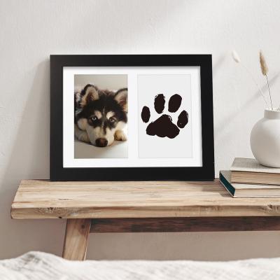 China Pet Photo Frame Baby Footprint Hand Print Paw Prints Safe Cleaning Slime Decorative Frame Customized Newborn Ink Pad for Memorial of gifts for sale