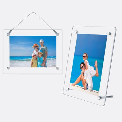 China Bedroom Multi-size Sight Translucent Hanging Acrylic Magnetic Picture Frames For Tabletop Display Effectively Fading And Yellowing for sale