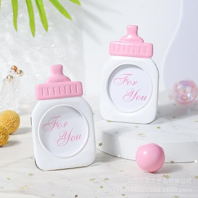 China Wholesale Vintage Wedding Supplies Baby Shower Favors Bottle Photo Frame Photo Frame Creative Baby Full Moon Return Gift Favors for sale