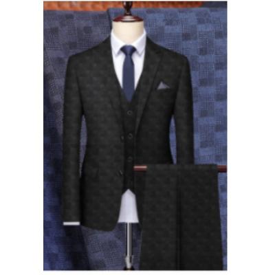 China Breathable Wholesale Men Suits Fashion Groom Tuxedos Men Suits Autumn Winter Wedding Best Man Blazer (Jacket+Pants+Vest) for sale