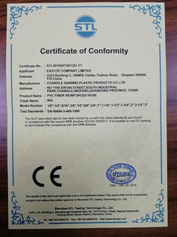 CE - Qingdao Eastop Plastic Products Co., Ltd.